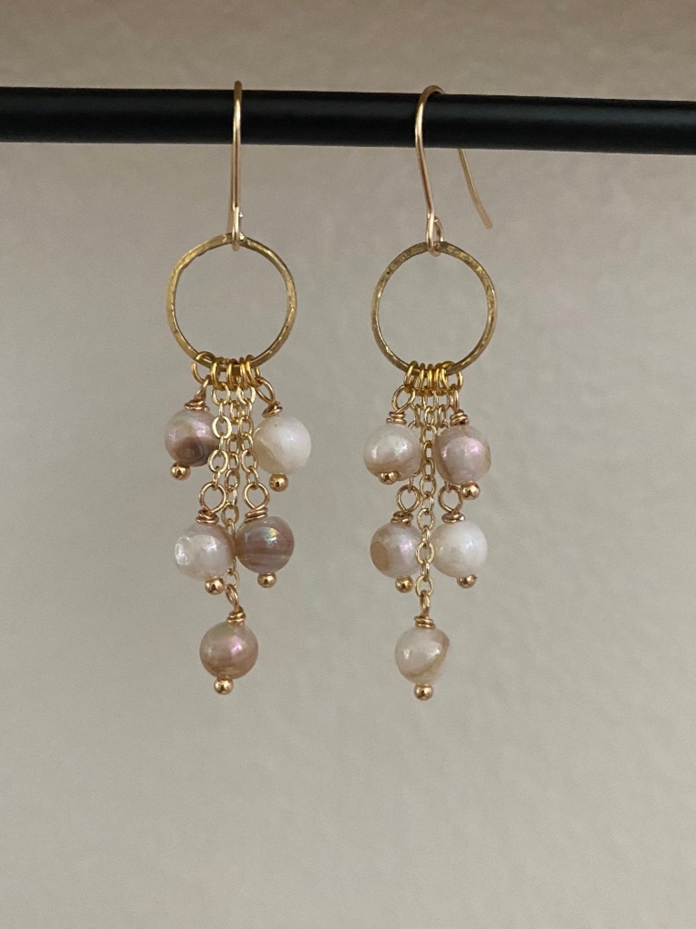 Handmade White Chalcedony Earrings